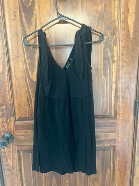 ASOS Black Tie-Shoulder Mini Dress